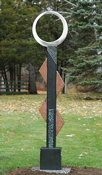 For Ginny, Granite and Stainless Steel sculpture